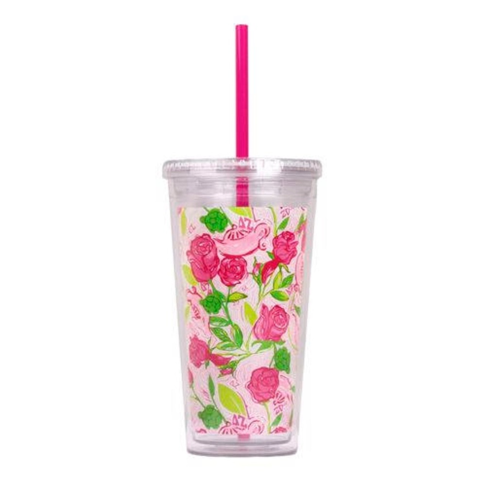 Lilly Pulitzer Delta Zeta Tumbler Cup New with tags.